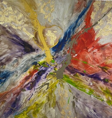 Pittura intitolato "Fluid explosion" da Grazia Golia (GRAGO), Opera d'arte originale, Acrilico Montato su Telaio per barella…