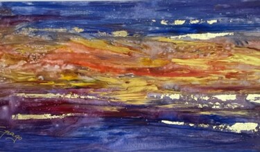 Pittura intitolato "Tramonto tra cielo…" da Grazia Golia (GRAGO), Opera d'arte originale, Acrilico