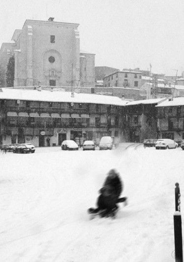 Fotografia intitolato "Nieve en la plaza m…" da Antonio Graziano, Opera d'arte originale