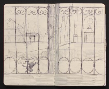 Disegno intitolato "cuaderno / chinchón…" da Antonio Graziano, Opera d'arte originale