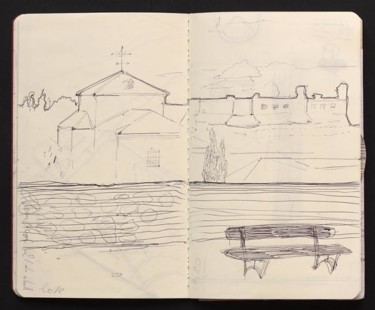 Drawing titled "cuaderno / chinchón…" by Antonio Graziano, Original Artwork