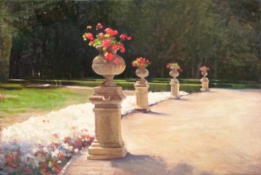 Pittura intitolato "Giardini di Aranjuez" da Antonio Graziano, Opera d'arte originale