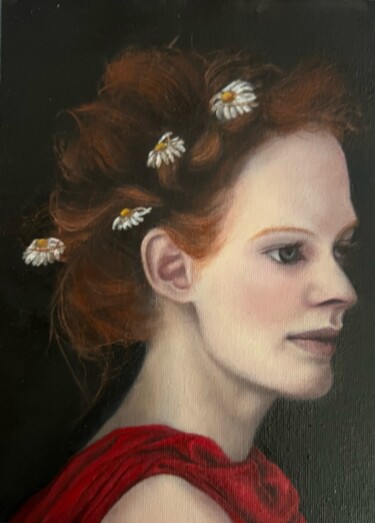 Картина под названием "Portrait" - Graziella Mura, Подлинное произведение искусства, Масло