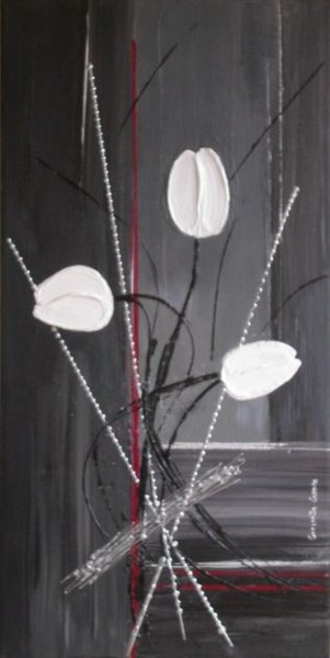 Peinture intitulée "Tulipes" par Graziella Cacace, Œuvre d'art originale