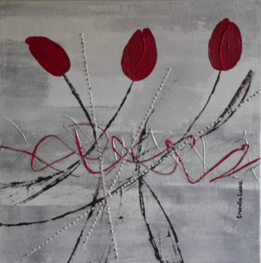 Peinture intitulée "Valse de Tulipes" par Graziella Cacace, Œuvre d'art originale