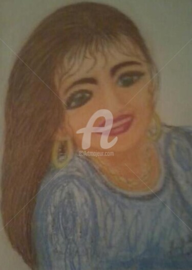 Peinture intitulée "PORTRAIT DE GRAZY..…" par Grazianna G..., Œuvre d'art originale, Pastel