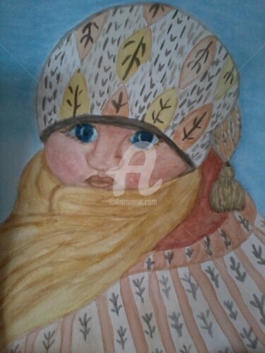Peinture intitulée "Bébé russe" par Grazianna G..., Œuvre d'art originale, Aquarelle