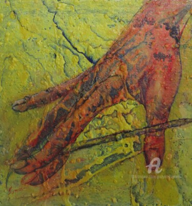Pittura intitolato "hand-of-the-artist-…" da Grazyna Hajewski, Opera d'arte originale, Acrilico