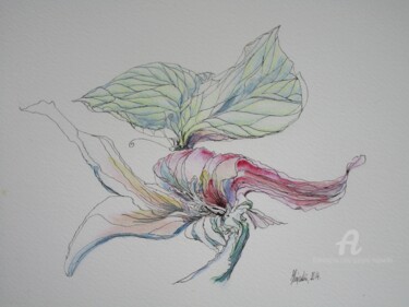 Dessin intitulée "butterfly-2-grazyna…" par Grazyna Hajewski, Œuvre d'art originale, Encre