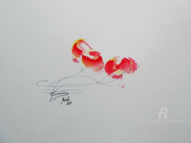 Painting titled "sotial-conventions-…" by Grazyna Hajewski, Original Artwork, Watercolor