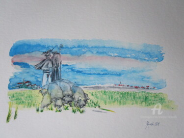 Painting titled "in tatra grazyna ha…" by Grazyna Hajewski, Original Artwork, Watercolor