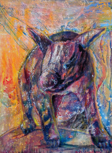 Painting titled "hiene, Hajewski Gc,…" by Grazyna Hajewski, Original Artwork, Acrylic