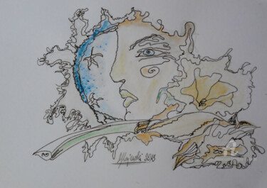 Drawing titled "spring, Hajewski Gc…" by Grazyna Hajewski, Original Artwork, Ink