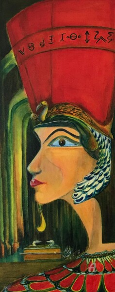 Malerei mit dem Titel "Nefre, contess, oil…" von Grazyna Hajewski, Original-Kunstwerk, Öl