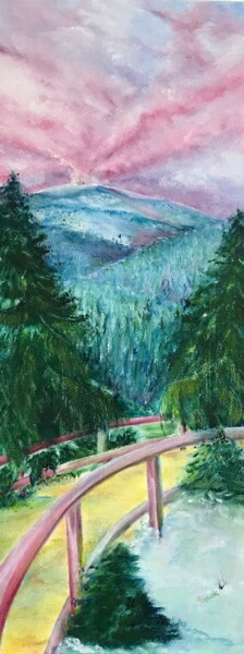 Pintura intitulada "Harz na przedwiośniu" por Grazyna Hajewski, Obras de arte originais, Óleo