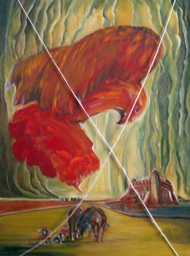 Painting titled "Eine Idylle" by Grazyna Hajewski, Original Artwork, Oil