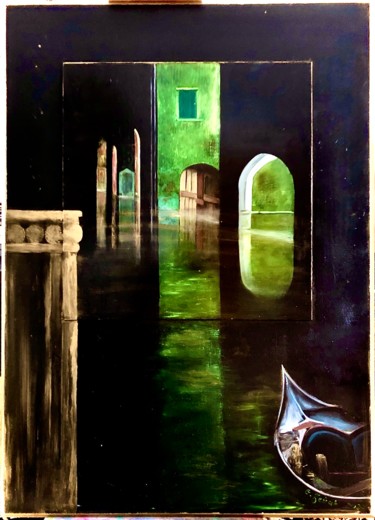 Pittura intitolato "Magic Venice" da Grazyna Jezak, Opera d'arte originale, Olio