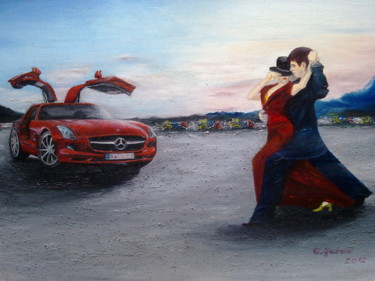 Schilderij getiteld "tango II" door Grazyna Jezak, Origineel Kunstwerk