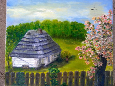 Malerei mit dem Titel "wiosna" von Grazyna Jezak, Original-Kunstwerk
