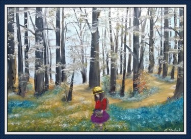 Malarstwo zatytułowany „W lesie” autorstwa Grazyna Jezak, Oryginalna praca