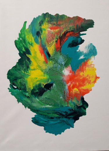 Painting titled "Sentiment 1" by Grébeauval Hélène, Original Artwork, Other