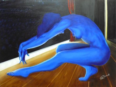 Pittura intitolato "L'inchino blu" da Greco Baracchi, Opera d'arte originale