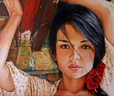 Painting titled "belleza-salvaje.jpg" by María Teresa Nicoletti, Original Artwork, Oil