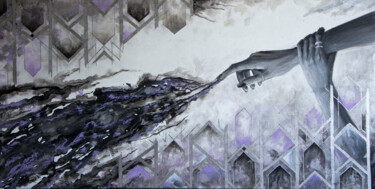 Картина под названием "Борьба" - Анастасия Цветкова, Подлинное произведение искусства, Акрил