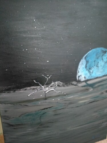 Peinture intitulée "Planète médiumnique" par Greenman, Œuvre d'art originale, Acrylique