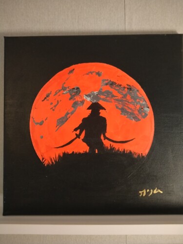 Painting titled "Samouraï" by Greenman, Original Artwork, Acrylic