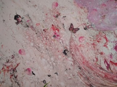 Malarstwo zatytułowany „Papillon 🦋 Rose” autorstwa Greenman, Oryginalna praca, Akryl
