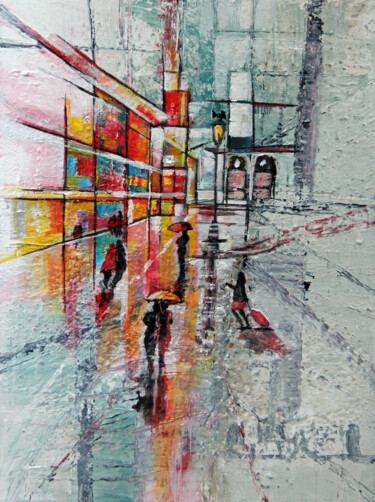 Painting titled "Urban magic" by Sylvie Penet, Original Artwork, Acrylic