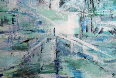 Disegno intitolato "Horizon bleu/Blue H…" da Sylvie Penet, Opera d'arte originale, Altro