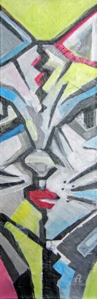 Pintura intitulada "MrCoolCat" por Sylvie Penet, Obras de arte originais, Acrílico
