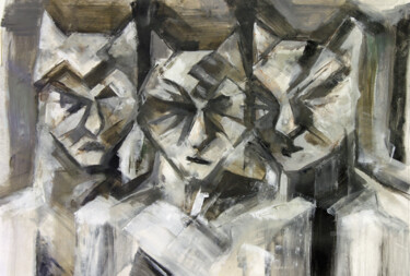 Картина под названием "Heroes" - Sylvie Penet, Подлинное произведение искусства, Пигменты