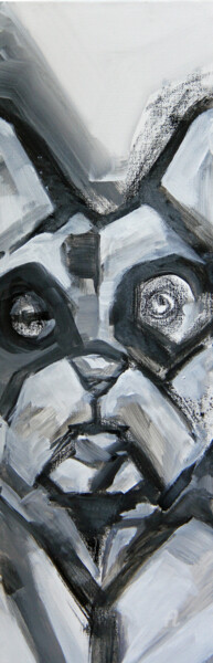 Painting titled "MrFrenchBull" by Sylvie Penet, Original Artwork, Acrylic