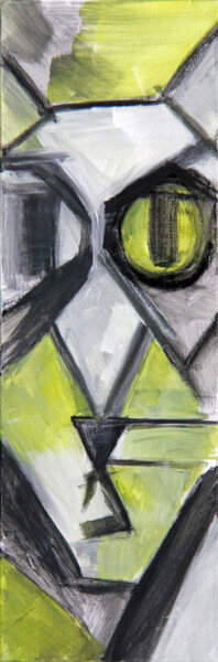 Картина под названием "Mrs Yellow Howl" - Sylvie Penet, Подлинное произведение искусства, Пигменты