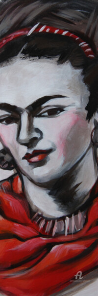 Картина под названием "Frida, Portrait 3" - Sylvie Penet, Подлинное произведение искусства, Акрил
