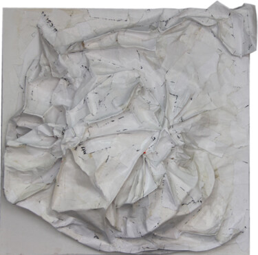 Chrysalide 2 (Etoile des Neiges) Sculpture intitulée "Chrysalide 2 (Etoil…" par Sylvie Penet, Œuvre d'art originale, Papier mâché Monté sur Châssis en bois