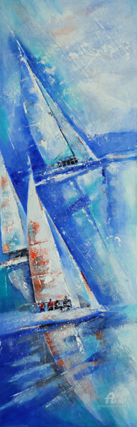 Peinture intitulée "Ecumes de Mer" par Sylvie Penet, Œuvre d'art originale, Acrylique