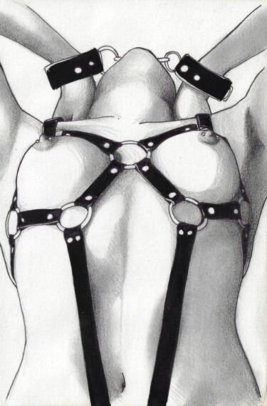 Рисунок под названием "handcuff" - Greg Brs, Подлинное произведение искусства, Чернила