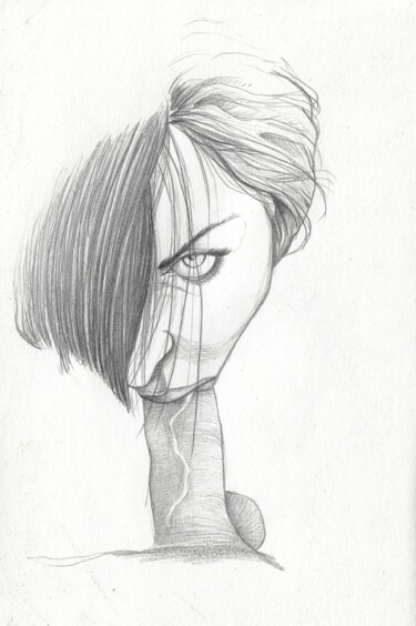 Drawing titled "look at me" by Greg Brs, Original Artwork, Pencil