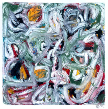 Картина под названием "The Smoking House" - Greg Bryce, Подлинное произведение искусства, Пастель
