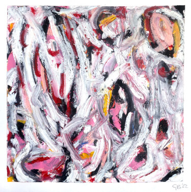 Dibujo titulada "Pink Jazz" por Greg Bryce, Obra de arte original, Pastel