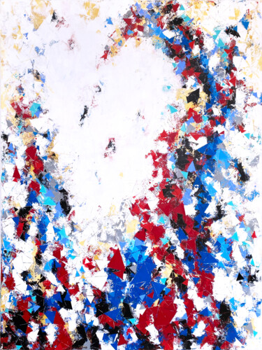 Картина под названием "Alive / Fracture XI" - Greg Bryce, Подлинное произведение искусства, Акрил Установлен на Деревянная р…