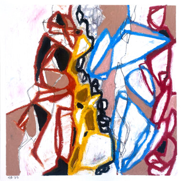 Disegno intitolato "Untitled March 2023" da Greg Bryce, Opera d'arte originale, Pastello