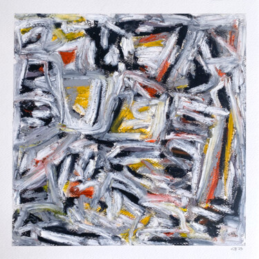 Рисунок под названием "Untitled (Yellow, b…" - Greg Bryce, Подлинное произведение искусства, Пастель