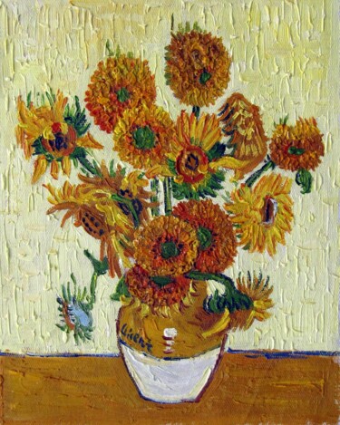 Peinture intitulée "Vencent Van Gogh st…" par Greg Leander, Œuvre d'art originale, Huile Monté sur Châssis en bois