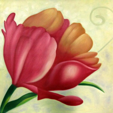 Pintura titulada "Realism Flower 017" por Greg Leander, Obra de arte original, Oleo Montado en Bastidor de camilla de madera