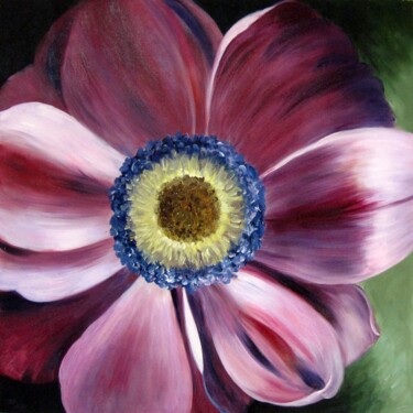 Картина под названием "Decorative flower 0…" - Greg Leander, Подлинное произведение искусства, Акрил Установлен на Деревянна…